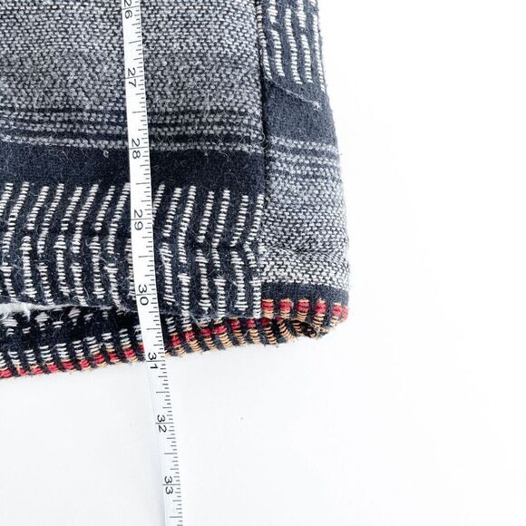 Billabong Womens Zippora Black Tribal Woven Jacket Coat Gray & Red Small - Picture 4 of 8